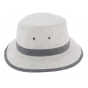 Manyara Safari Hat Grey Linen - Crambes