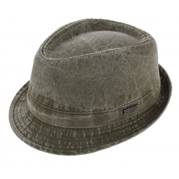 Durango Trilby Hat Washed Cotton Khaki - Hatland