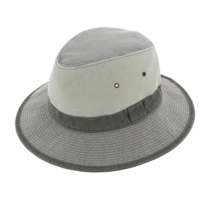 Grey Cotton Safari Lewa Hat - Crambes Reference: 5244 | Traclet Hat Shop