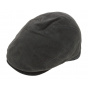 Princeton Flat Cap Anthracite Leather - Aussie Apparel