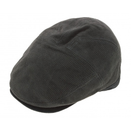 Princeton Flat Cap Anthracite Leather - Aussie Apparel