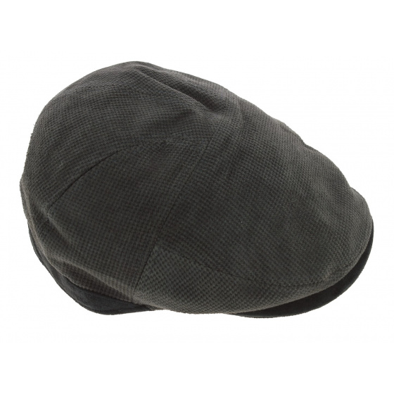 Princeton Flat Cap Anthracite Leather - Aussie Apparel