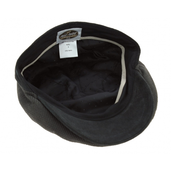 Casquette Plate Princeton Cuir Anthracite - Aussie Apparel