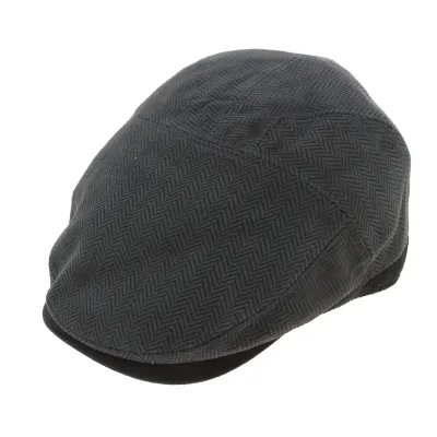 Brookvale Flat Cap Anthracite Leather - Aussie Apparel Reference: 3891 | Chapellerie Traclet