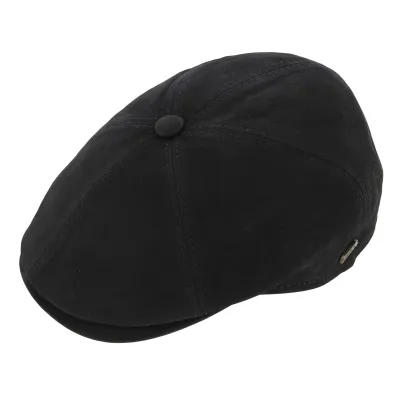 Hatteras Minco Black Leather Cap - Hatland Reference: 3341 | Traclet Hat Shop