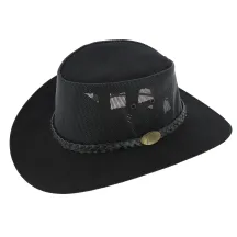 Chapeau traveller noir  - Suede Breezer Explorer Reference : 1784 | Chapellerie Traclet