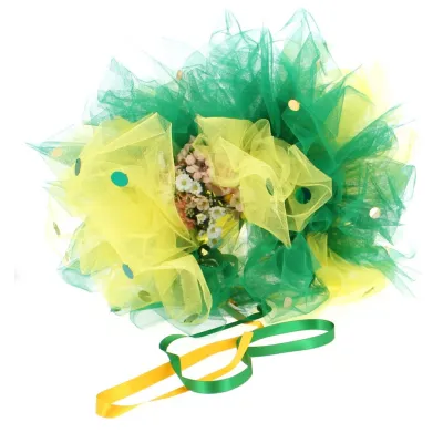 Chapeau catherinette original jaune et vert Reference : 399 | Chapellerie Traclet