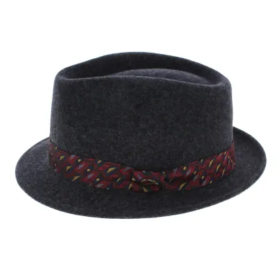 Chapeau trilby feutre - gris- Boutique de chapeau Reference : 6298 | Chapellerie Traclet