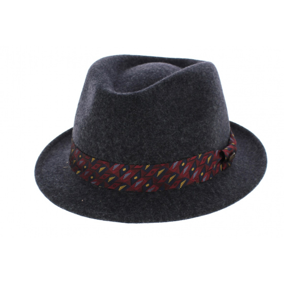 Chapeau trilby feutre anthracite