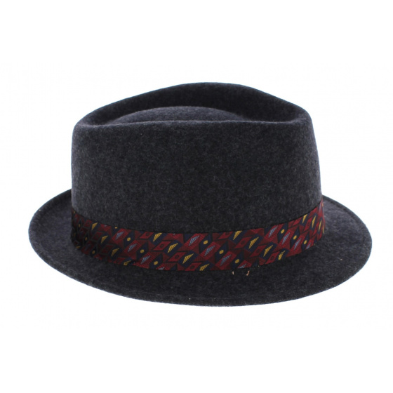 Chapeau trilby feutre anthracite
