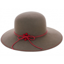 Aubrey felt wide-brim hat - Beige