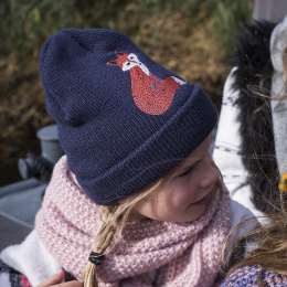 Hera fox beanie navy -Barts for children