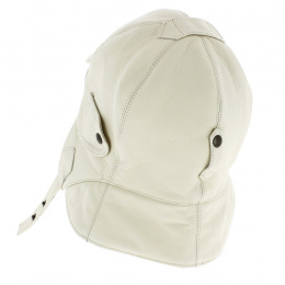 White Leather Car Helmet