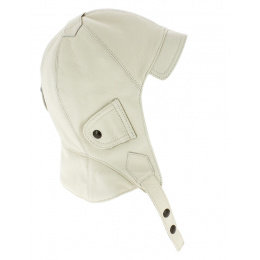 White Leather Car Helmet