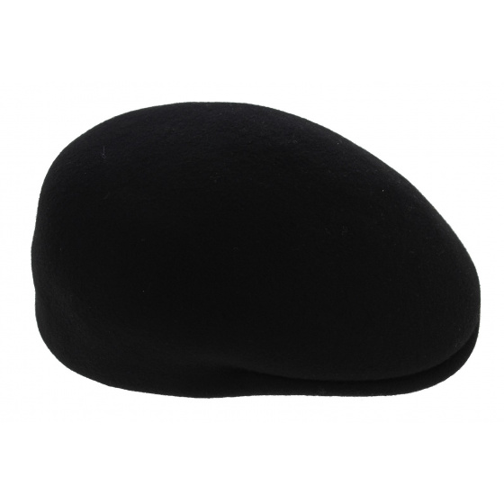 Waterproof Curved Cap Delys Wool Felt Black - Traclet Waterproof Curved Cap Delys Wool Felt Black - Traclet