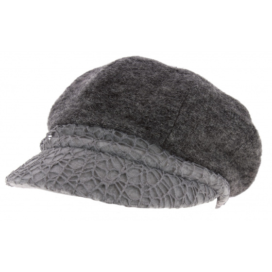 Carla Wool Newsboy Cap Anthracite - Mtm