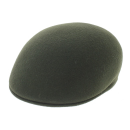 Loden Khaki Wool Cambered Cap - Traclet