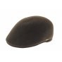 Brown rigid wool dome cap - Fléchet