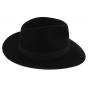 Black Fur Felt Umberto Hat - Borsalino