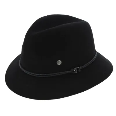Chapeau Traveller Emmet Feutre Laine Noir - Barts Reference : 7640 | Chapellerie Traclet