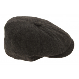 Brown Herringbone Galaxy Cap