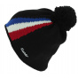 Black Flaggy France Pompom Beanie - Eisbär