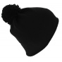 Black Flaggy France Pompom Beanie - Eisbär