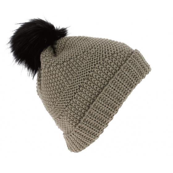 Bonnet Pompon Loretta Laine Beige - Eisbär