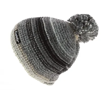 Bonnet Pompon Kunita Laine Gris - Eisbär Reference : 7221 | Chapellerie Traclet