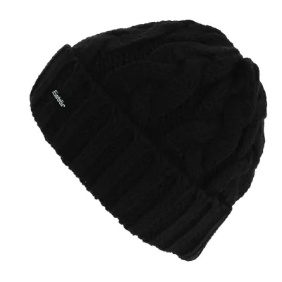 Bonnet Tricot Brome Laine Noir - Eisbär Reference : 5926 | Chapellerie Traclet