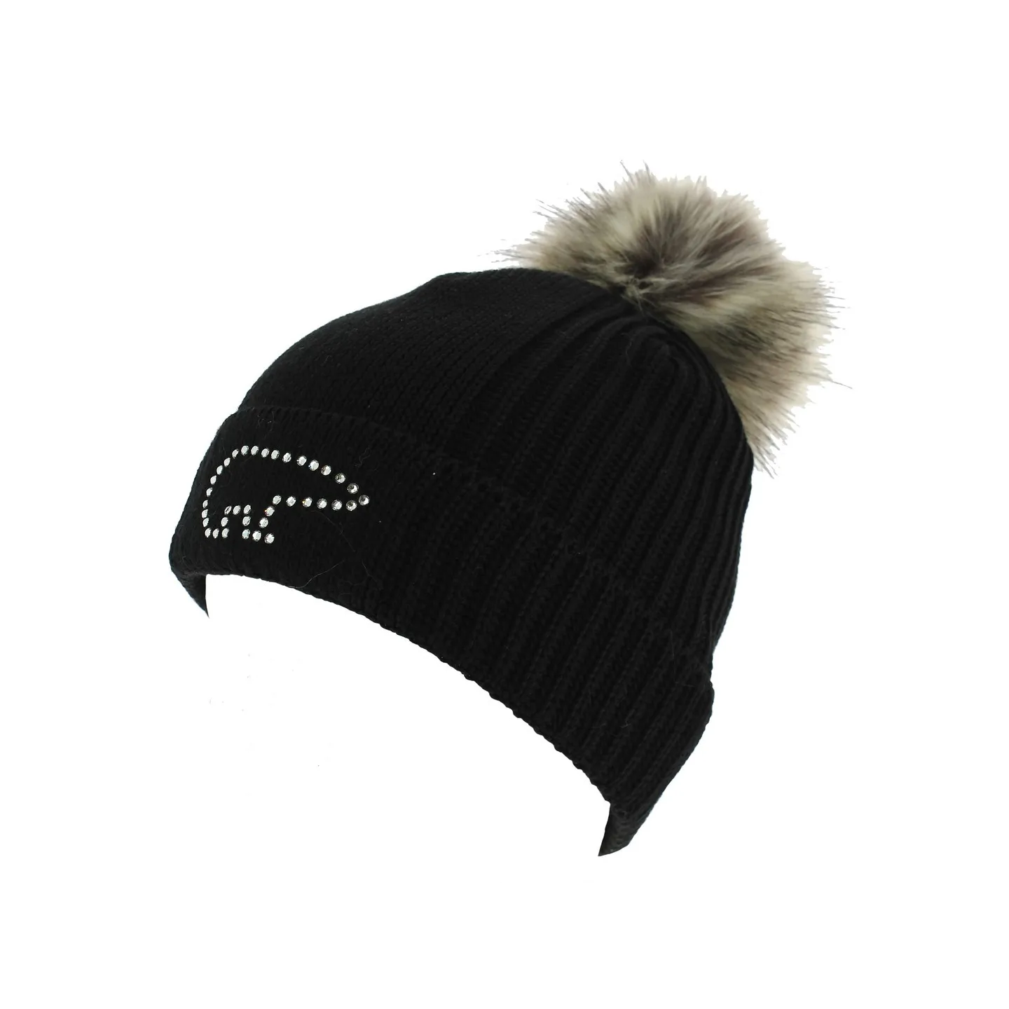 Bonnet Pompon Angel Laine Noir - Eisbär Reference : 6120 | Chapellerie Traclet