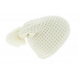 Long Pom Pom Bailey Wool Beanie White - Eisbär
