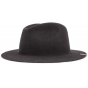 Mojave Traveller Hat Washed Black Wool Felt - Brixton