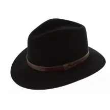 Chapeau Fedora Messer Feutre Laine Noir/Marron - Brixton