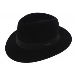 Toledo Fur Felt Fedora Hat Black - Stetson
