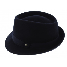 Unity Trilby Hat Blue Wool Felt - Traclet