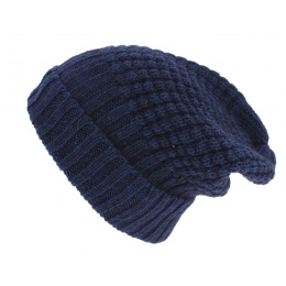 Bellevarde Long Wool & Mohair Blue Beanie - Traclet