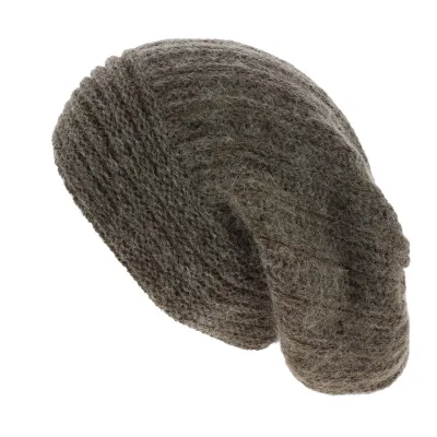 Long Whistler Wool & Mohair Beanie Brown - Traclet Reference: 6122 | Traclet Hat Shop