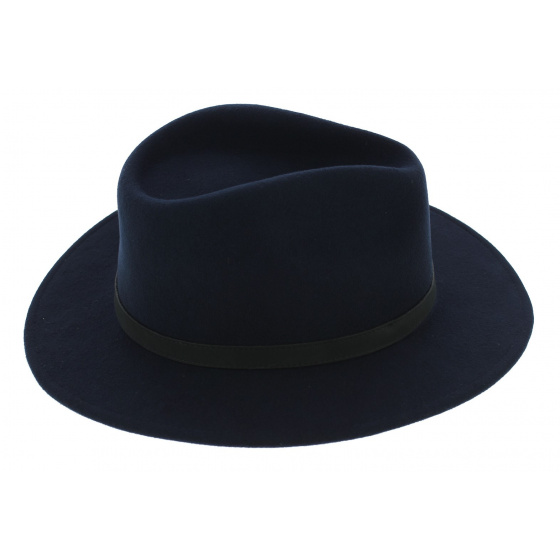 Yutan Traveller Hat Blue Wool Felt - Stetson Yutan Traveller Hat Blue Wool Felt - Stetson