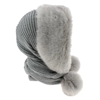 Masha Hood Acrylic & Faux Fur Grey - Traclet Reference: 7656 | Traclet Hat Shop