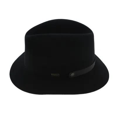 Chapeau Traveller The Atlas Pliable Feutre Laine Noir - Coal Reference : 4728 | Chapellerie Traclet