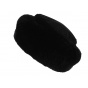 Nastasia Leather & Faux Fur Black Toque - Traclet