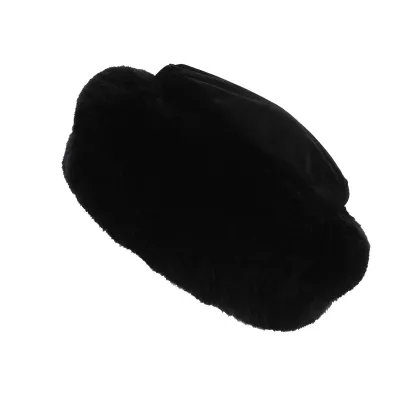Toque Nastasia Cuir & Fausse Fourrure Noir - Traclet Reference : 5940 | Chapellerie Traclet