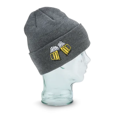 The Crave Short Beanie Acrylic Gray - Coal Reference: 7660 | Traclet Hat Shop
