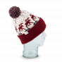 The Lodge Pom Beanie Tricolor Jacquard Style - Coal