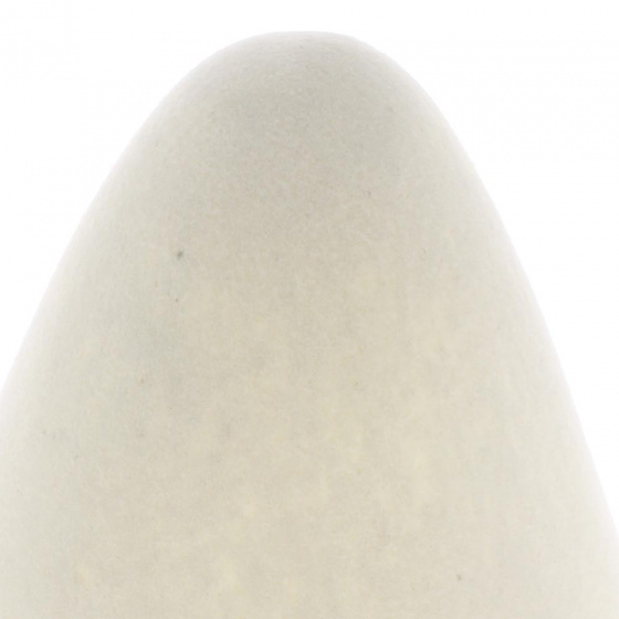 White clown rabbit fur cone hat