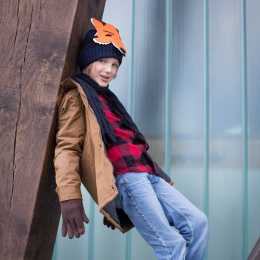 Children's Barts fox head beanie