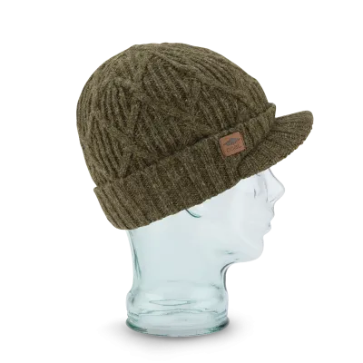 The Yukon brim olive Coal beanie Reference : 4085 | Traclet Hat Shop