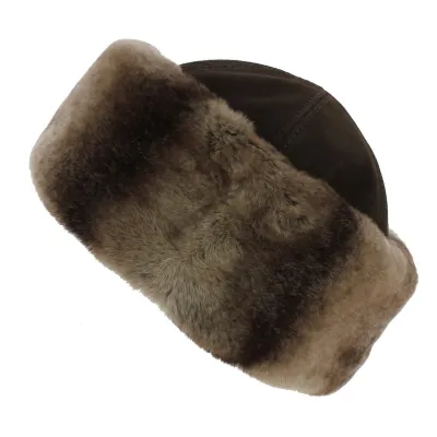 Aksinya Brown Rabbit Fur Beanie with Ear Flaps - Anna Rizzo Reference: 4217 | Traclet Hat Shop