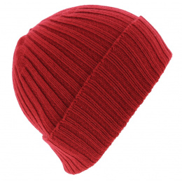 Red cashmere beanie - Bergeron creation